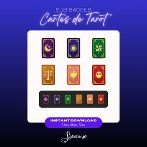 Cartes de tarot - Sub Badges Twitch