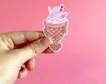 Taiyaki Ice Stickers | Japanese food | holographic
