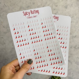 Feuille de stickers - Notation de livre Piment - Spicy