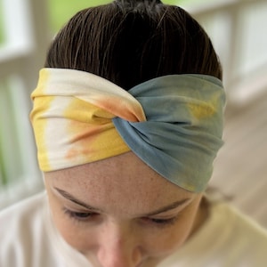 Twist Headband, Summer Tie Dye, Headbands for Women, Wide Headband, Yoga Headband, Boho Headband, Headbands for Nurses