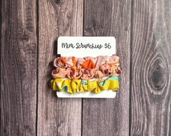 Mini Scrunchies 3 Pack, Fruity Collection, Ponytail holder, Hair Accessories, Gifts for Women, Hair Tie, Bridesmaid Gifts