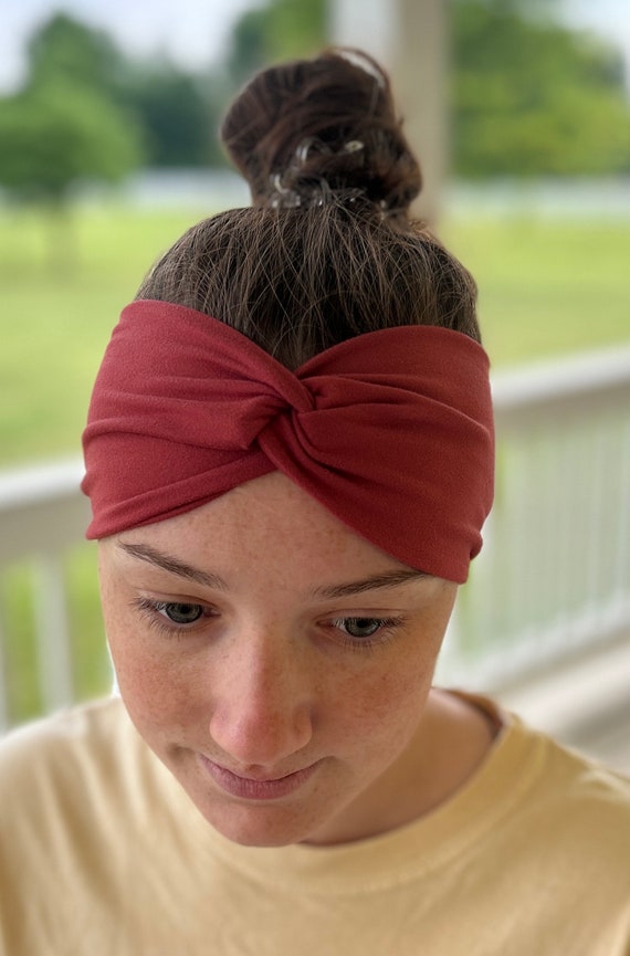 Twisted Wide Headbands Handmade NEW Twist Headband | Cool Breathable Super Soft Muslin 100  main image 4