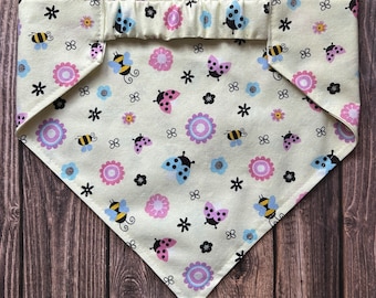 Dog Bandana, Summer Days, Elastic Pet Bandana, Scrunchie Dog Bandana, Personalized Dog Bandana, Pet Clothing