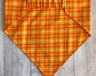 Dog Bandana, CC Plaid, Elastic Pet Bandana, Scrunchie Dog Bandana, Personalized Dog Bandana, Halloween Pets, Pet Clothing