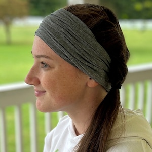 Tube Headband, Space Gray, Headbands for women, Wide headband, Mom Headbands, Headbands Women, Soft and Stretchy Headbands, Headbands