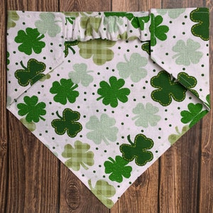 Dog Bandana, Feeling Lucky, Elastic Pet Bandana, Scrunchie Dog Bandana, Personalized Dog Bandana