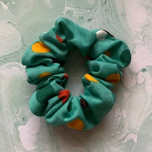 Scrunchie, Connect the Dots,  Hair Accessories, Scrunchies, Green Hair Scrunchie, Patterned Scrunchies, Scrunchies for Girls, Hair Ties
