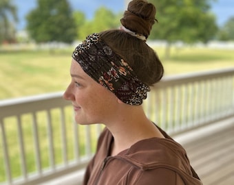 Tube Headband Cheetah Hunter, Headbands for women, Wide headband, Headbands for Girls, Hair Accessories, Gift for Nurses, Mother's Day Gift