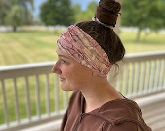Tube Headband Mushroom Mania, Headbands for women, Wide headband, Headbands for Girls, Hair Accessories, Gift for Nurses, Mother's Day Gift