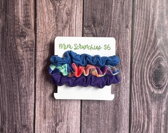 Mini Scrunchies 3 Pack, Splash of Dash Collection, Ponytail holder, Hair Accessories, Gifts for Women, Hair Tie, Bridesmaid Gifts