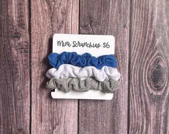 Mini Scrunchies 3 Pack, Grit Collection, Ponytail holder, Hair Accessories, Gifts for Women, Hair Tie, Bridesmaid Gifts, Boo Basket Ideas