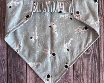Dog Bandana, Spaced Out, Elastic Pet Bandana, Scrunchie Dog Bandana, Personalized Dog Bandana, Pet Clothing