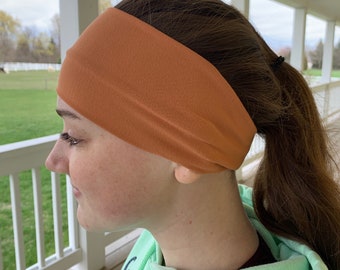Handmade women's Nebraska inspired reversible headband made from licensed fabric sports headband huskies elastic headband adult size