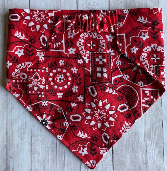 Dog Bandana Old School Elastic Dog Bandana Scrunchie Dog Etsy