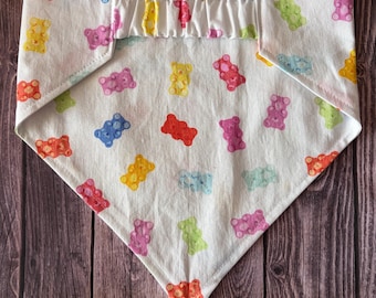 Dog Bandana, Yummy Gummy, Elastic Pet Bandana, Scrunchie Dog Bandana, Personalized Dog Bandana, Pet Clothing