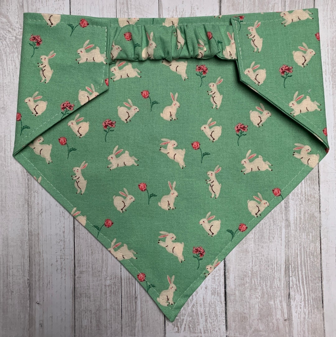 Dog Bandana, Hippity Hop, Elastic Dog Bandana, Scrunchie Dog Bandana