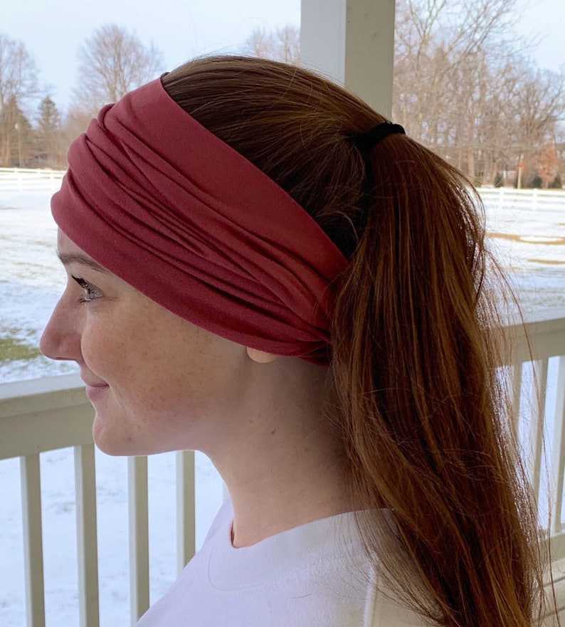 Tube Headband Rose-Mary, headbands for women, wide headband, boho headband, workout headband, scrunch headband, headbands for nurses 