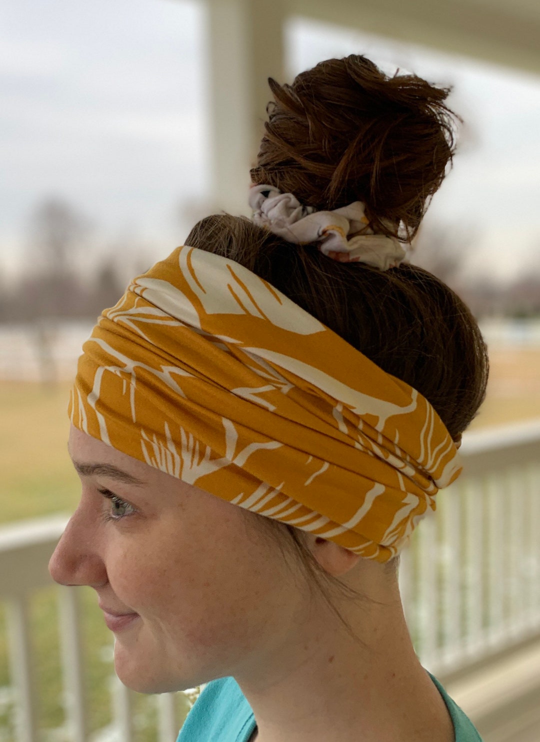 Tube Headband Island Breeze, Headbands for Women, Wide Headband, Boho Headband, Workout Headband