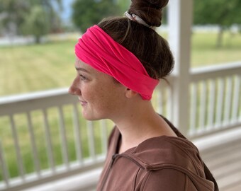 Tube Headband Space Princess Pink, Headbands for women, Wide headband, Headbands for Girls, Hair Accessories, Gift for Nurses