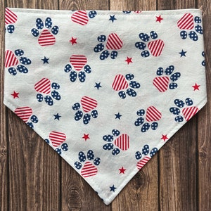 Dog Bandana, Pawtriotic, Elastic Pet Bandana, Scrunchie Dog Bandana, Personalized Dog Bandana, Patriotic, 4th of July, Pet Clothing Bild 2