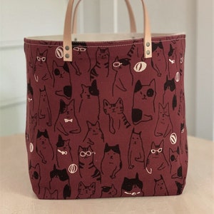 Kitty Party Maroon Bucket Bag by 65 South - Knitting Project bag