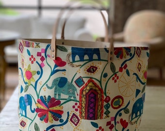 Knitting Project bag Color Drops Bucket Bag by 65 South