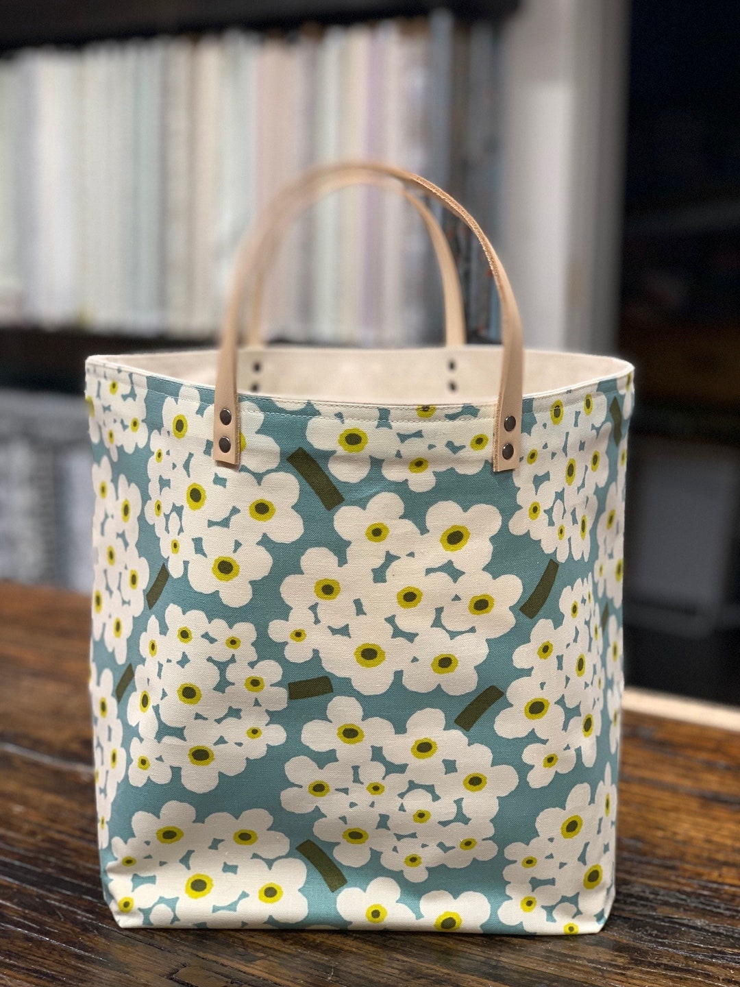 Amazing Grace White Bucket Bag by 65 South - Knitting Project Bag - Etsy