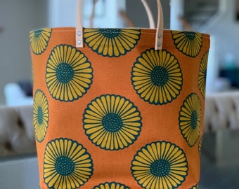 Daisy Copper Bucket Bag by 65 South - Knitting bag