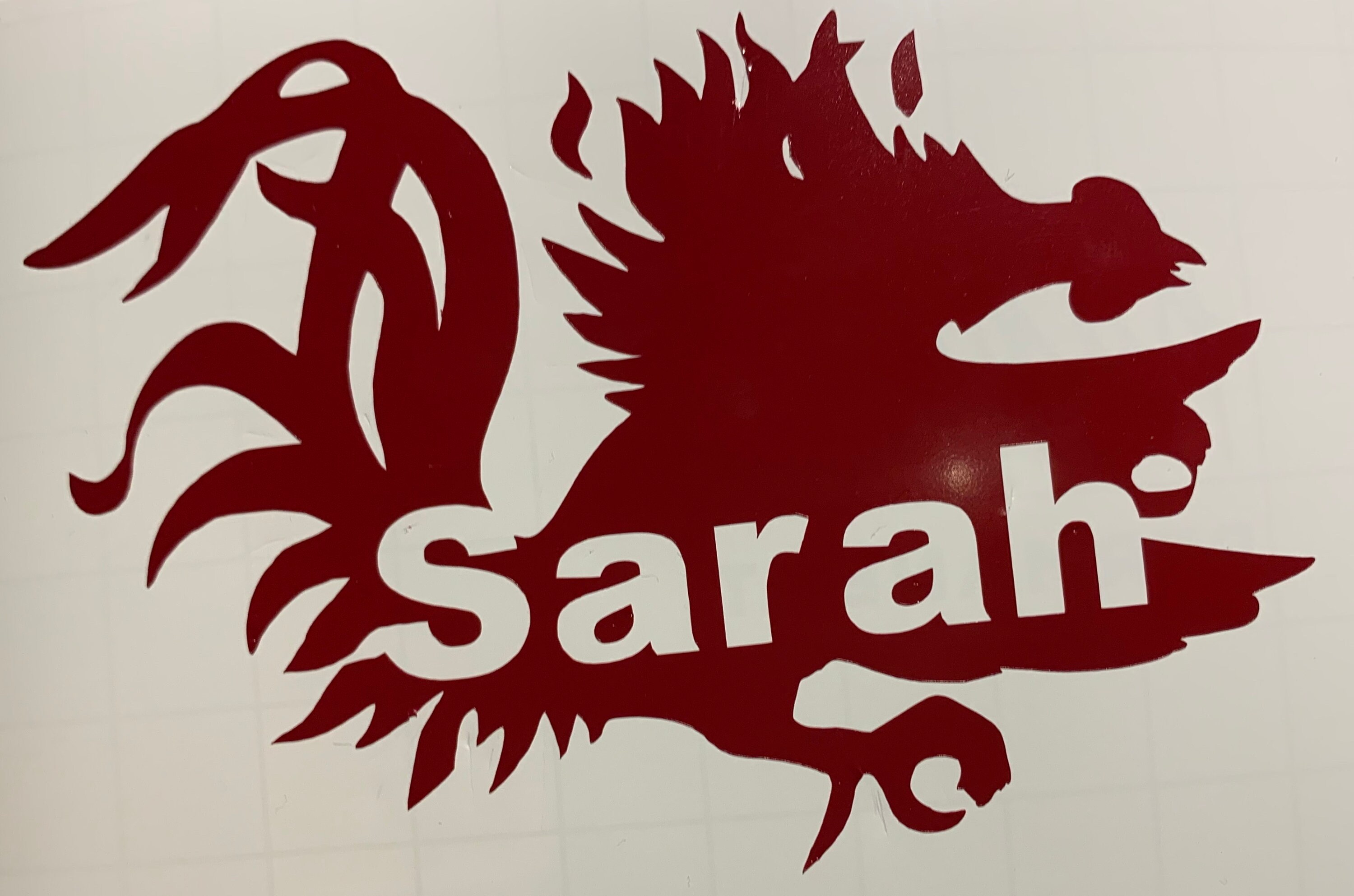 Gamecock Decal With Name Etsy