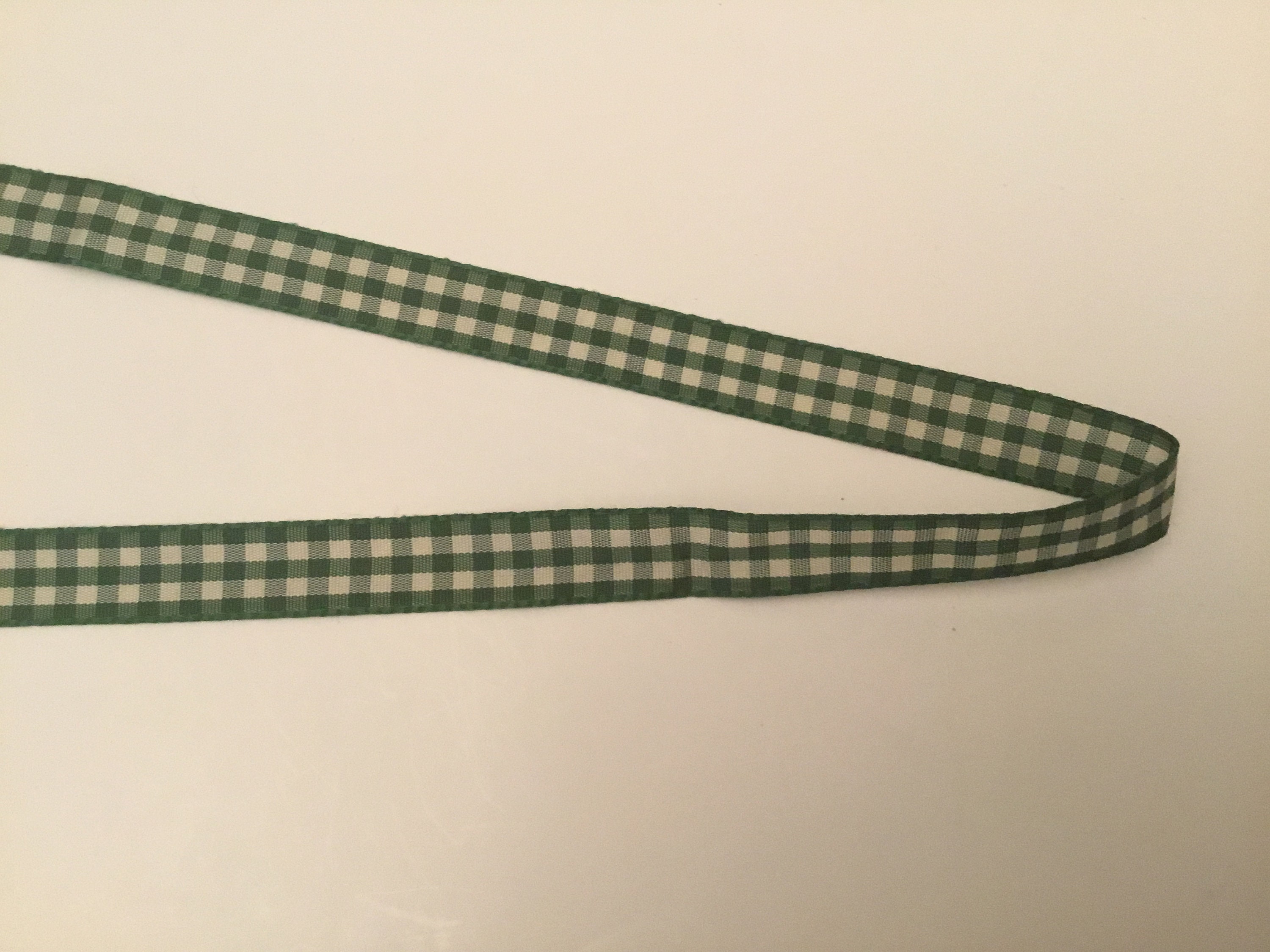 Green gingham ribbon Etsy
