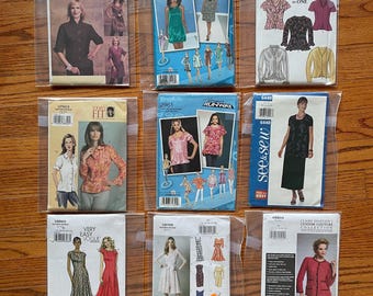 Assorted Vintage Sewing Patterns Project Runway, Today&#39;s Fit, New Look, Vogue, Options, See & Sew, Custom Couture