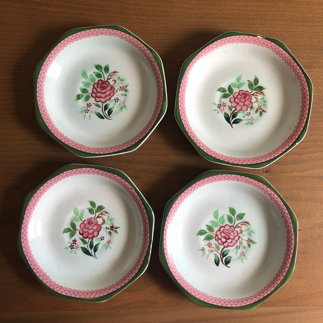 Vintage Adams Calyx Ware Saucers | Mandalay Floral Pattern, Set of 4 - Etsy