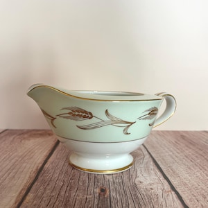 Vintage Noritake Japanese China Handpainted Creamer in Alice Gold Wheat Pattern