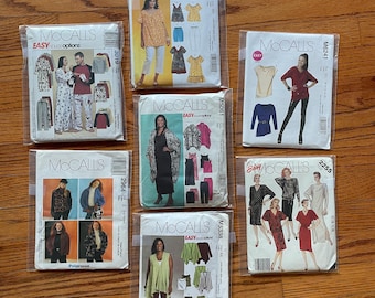 Assorted Vintage McCall&#39;s Sewing Patterns for Clothing, Pajamas