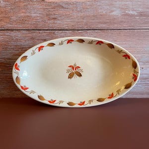 Vintage Universal Ballerina Soßenplatte im Herbst Cottage Thanksgiving Muster