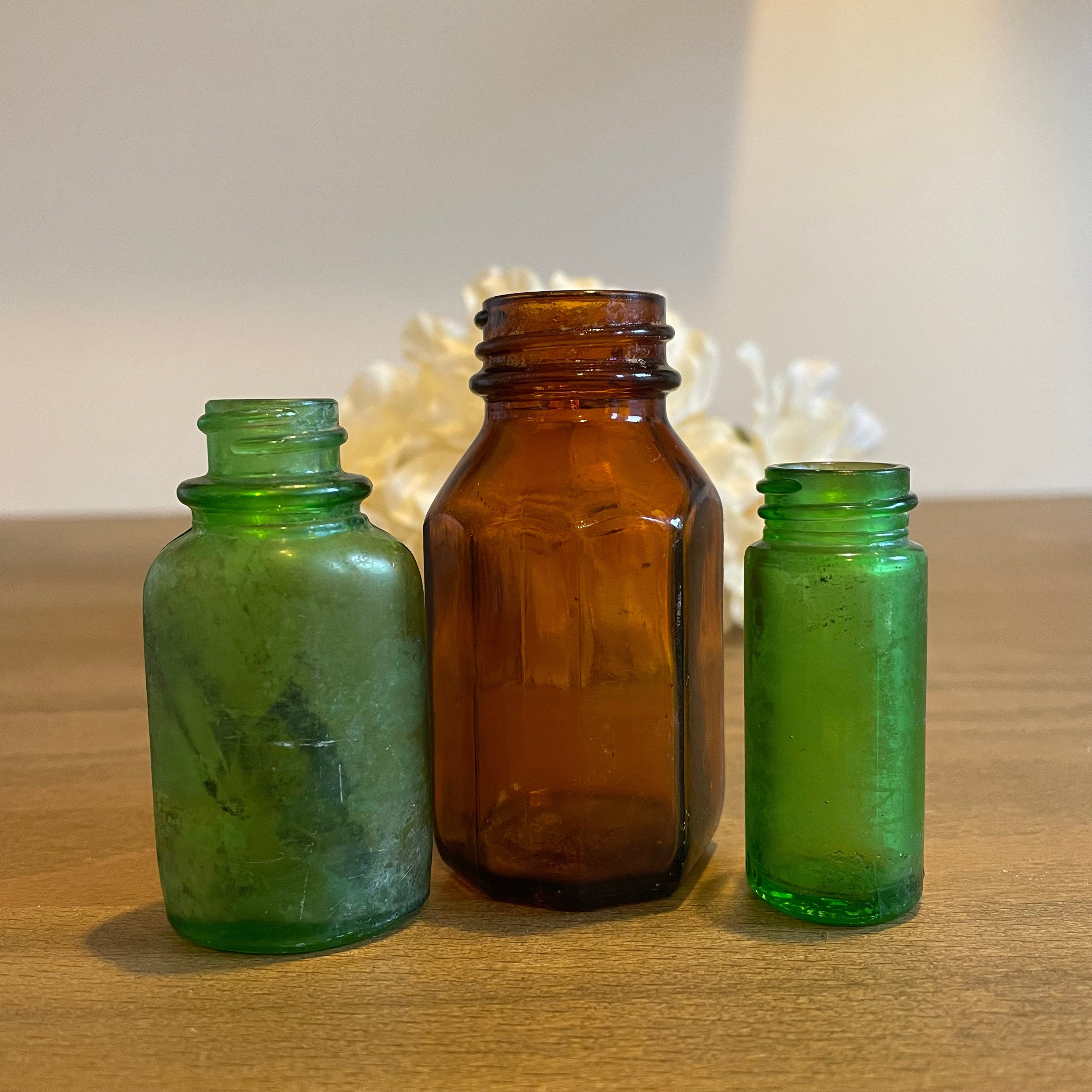 再販♡**アンティーク風アンバーボトル瓶** ヴィンテージ