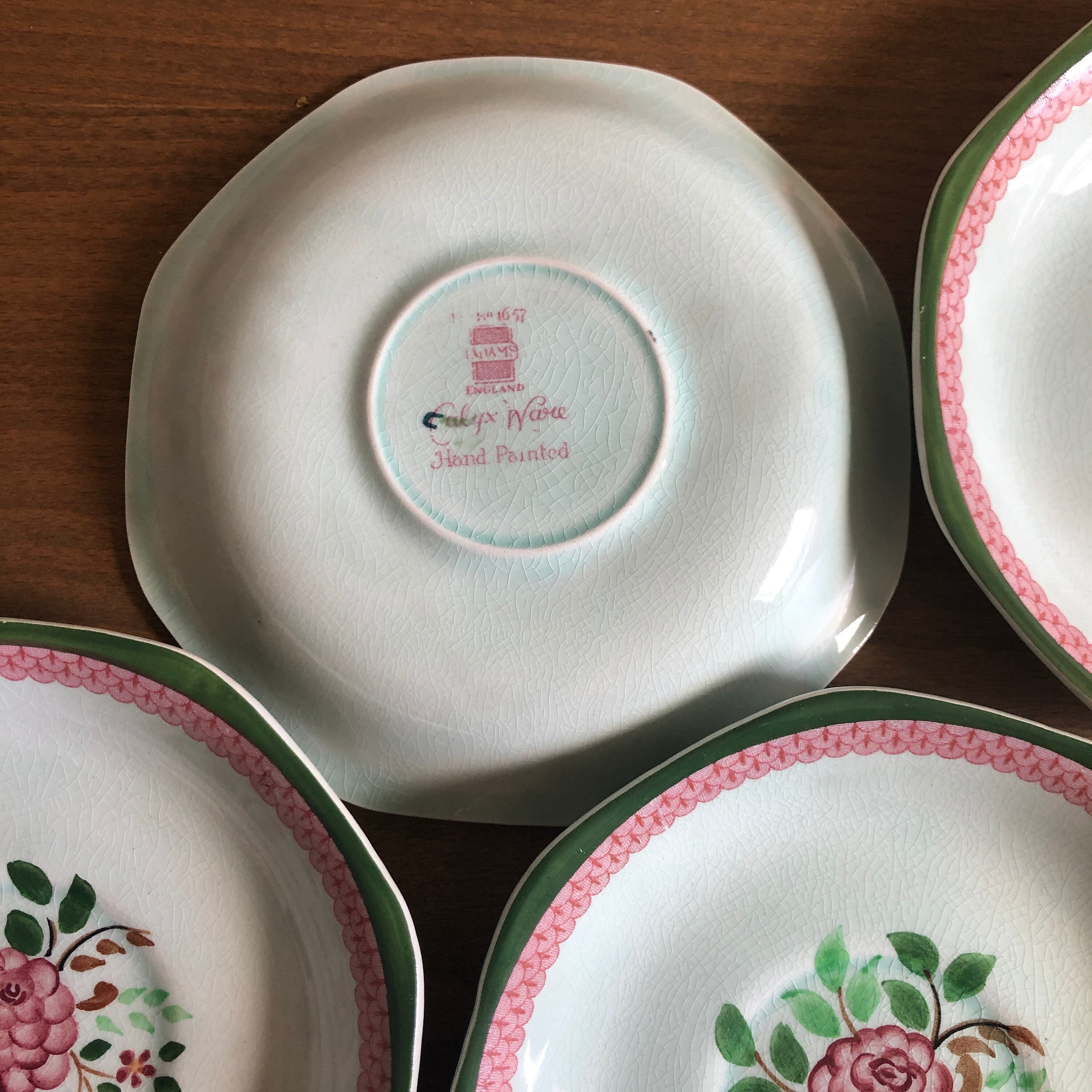 Set of 4 Vintage Adams Calyx Ware Saucers | Mandalay Floral Pattern - Etsy