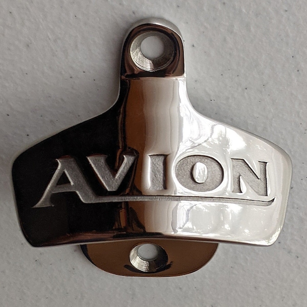 Polished Stainless Wall-Mounted Bottle Opener, Avion Design