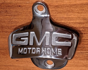 Polished Stainless Wall-Mounted Bottle Opener, GMC Motorhome Design