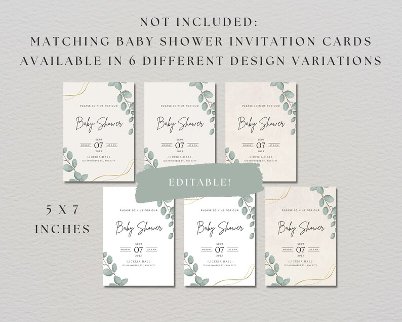 25 Editable Baby Shower Games, Party, Baby Shower Games Bundle