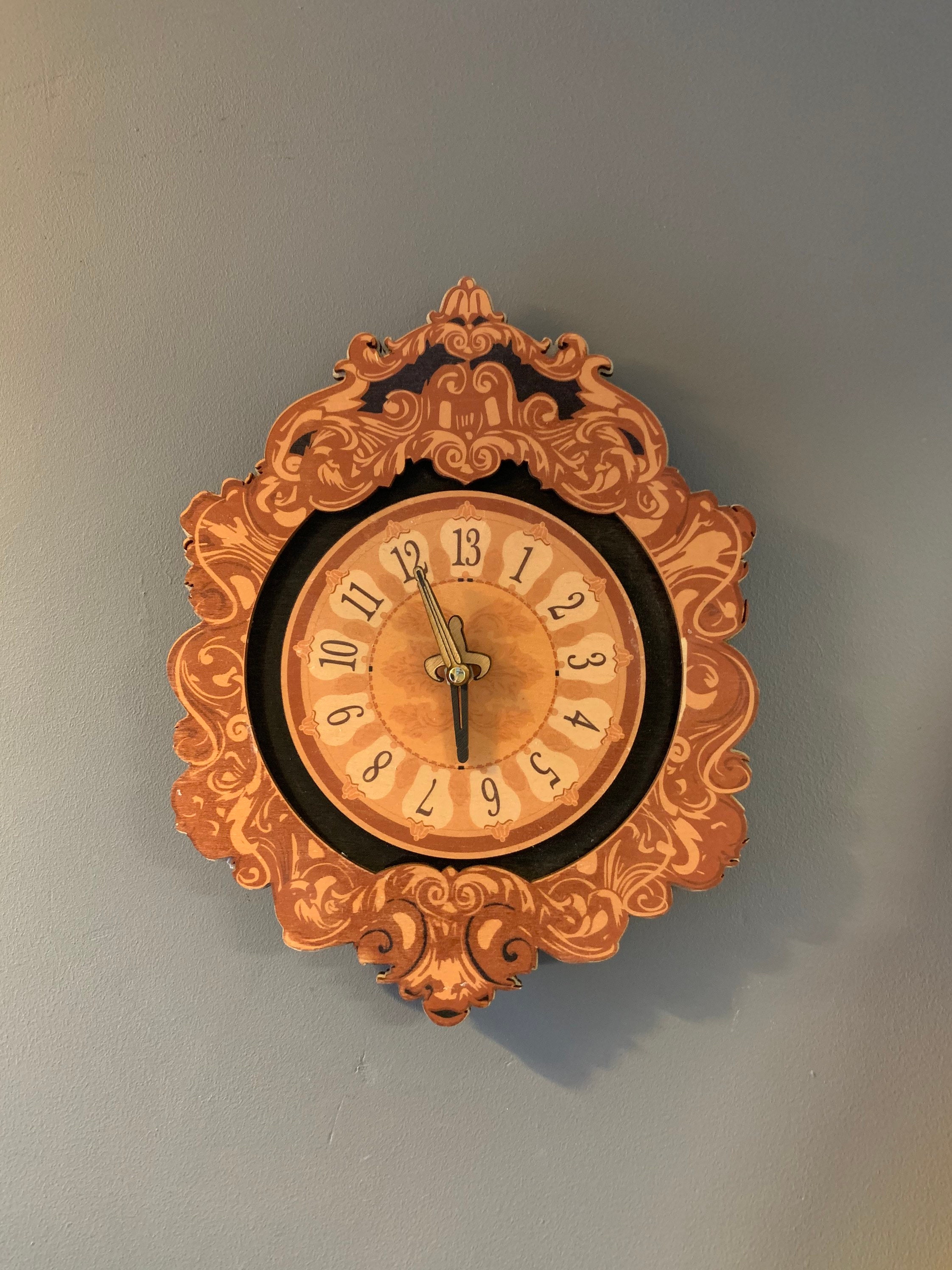 13 Hour Clock Labyrinth Themed Working Layered Home Movie Etsy UK