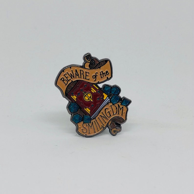 Beware the Smiling DM tabletop gaming DnD RPG Gaming Pin