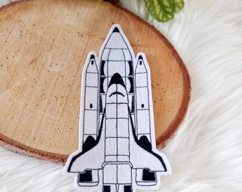 Aufnäher, Applikation XXL Space Shuttle mit Trägerrakete