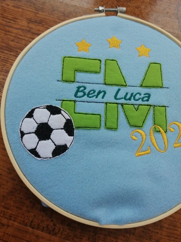 Embroidery file Football applications Wm Em Playing field championship soccer embroidery design