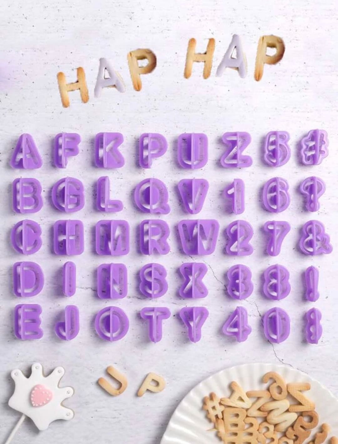 Fondant Letter Stamps Etsy