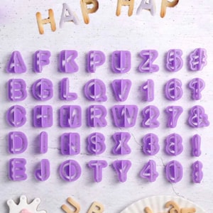 Fondant letter Stamps