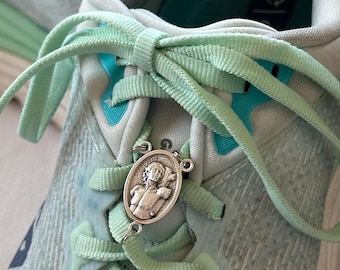 The OG Shoe Lace Saint | Catholic Athlete Protection | Shoe Accessory | Catholic Gift | Runners, Cross Country, Track, Hikers, Travelers