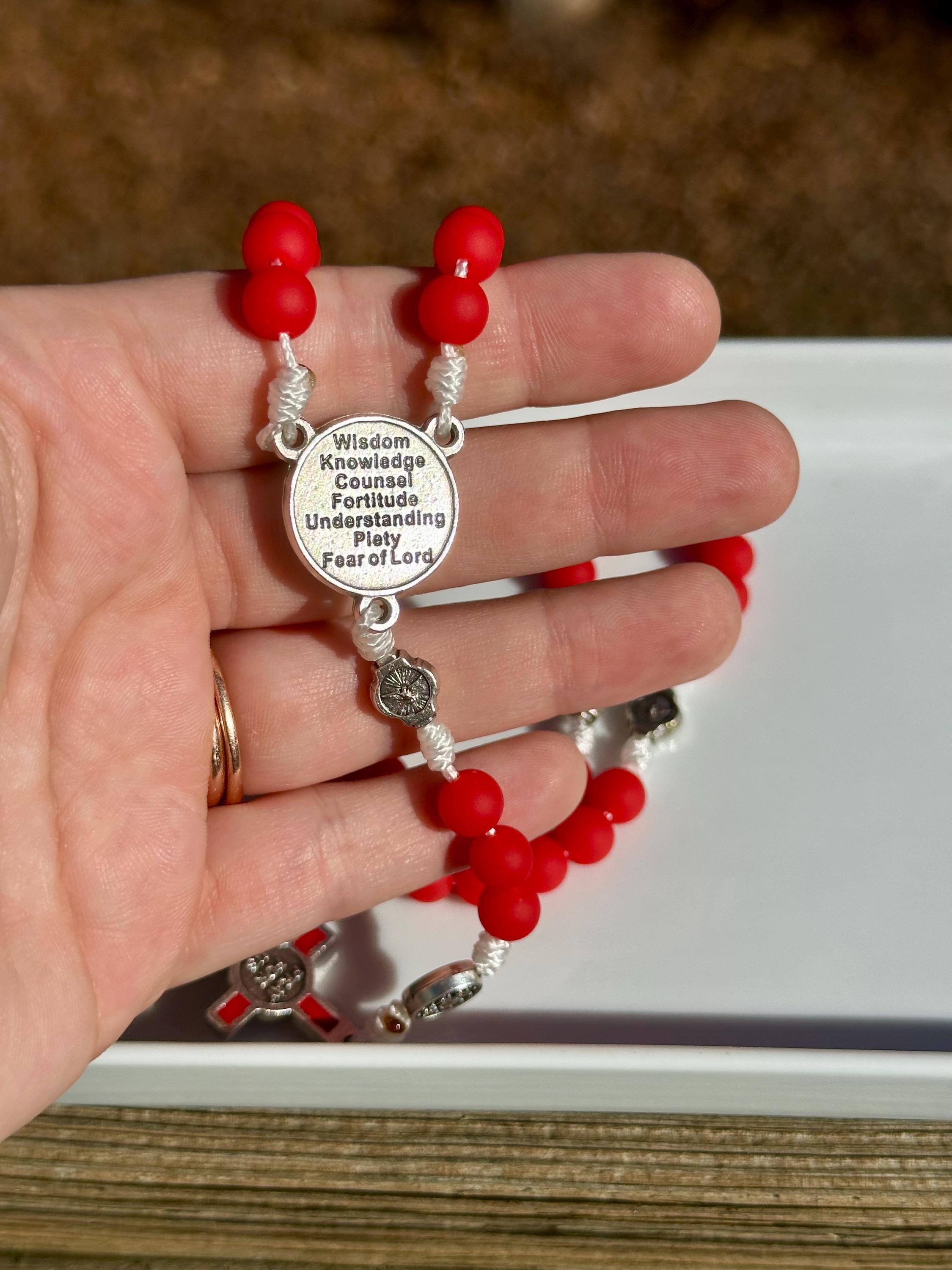 Gifts of the Holy Spirit Confirmation Rosary | Pardon Crucifix ...