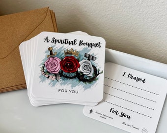 Holy Family Spiritual Bouquet Cards | Set of 12 | Prayer Cards | Thinking of You | Thank You Cards | Christian Gift | Catholic Gift