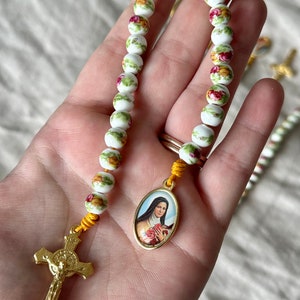 Little Flower Rosary | Chaplet of Saint Therese | Devotional | Prayer Beads | Handmade | Custom | Catholic Gift